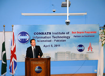 British Prime Minister Speaks at CIIT Chak Shahzad Campus, Islamabad