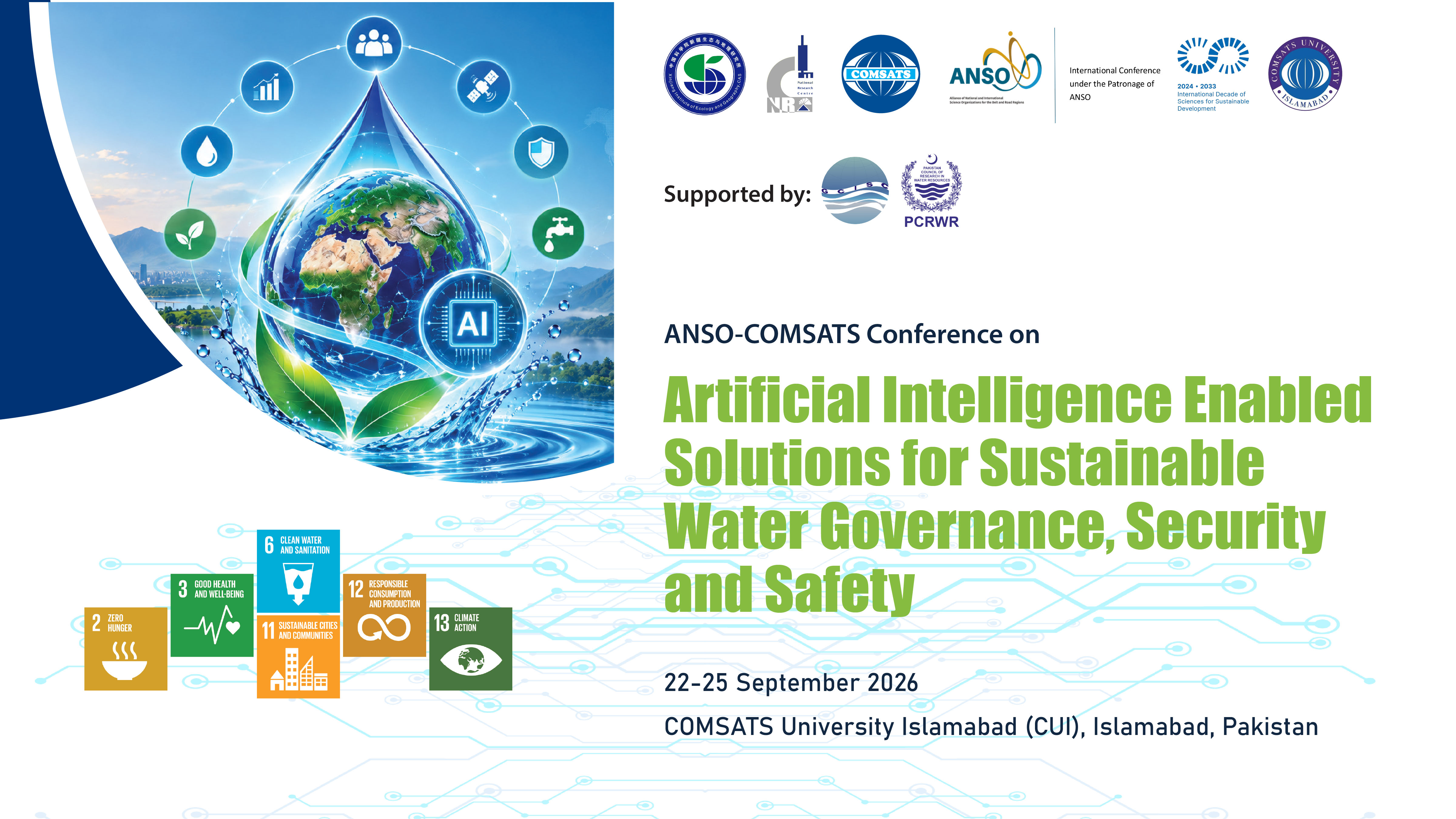 ANSO-COMSATS Conference on ‘Artificial Intelligence Enabled Solutions for Sustainable Water Governance, Security and Safety’