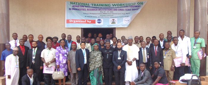The National Workshop on Repair and Maintenance of Scientific Engineering Equipment in Universities, Research Institutions and Small Scale Industries, inaugurated in Enugu, Nigeria